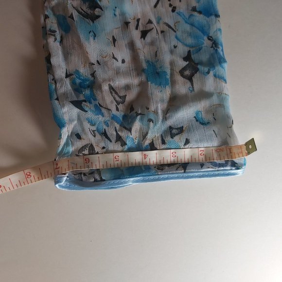 *3/$20* NWOT handmade tunic blue/white floral - Picture 6 of 9